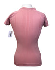 Barn Babe Short Sleeve Seamless Schooling Top in Dusty Pink
