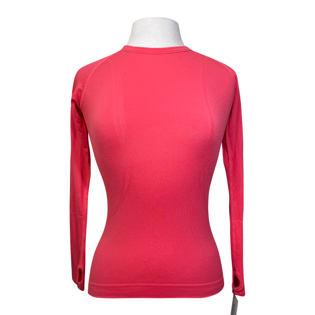 Barn Babe Long Sleeve Seamless Schooling Top in Bright Pink