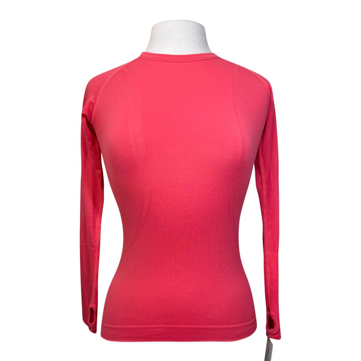 Barn Babe Long Sleeve Seamless Schooling Top in Bright Pink