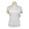 Dublin Lace Vented Short Sleeve Show Shirt in White