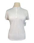 Dublin Lace Vented Short Sleeve Show Shirt in White