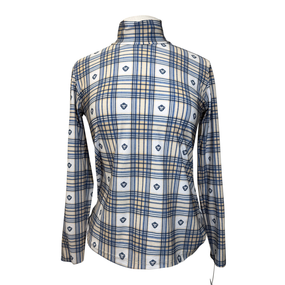 Callidae 'Tech Turtleneck' Long Sleeve Shirt in Monkey Plaid