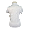 Dublin Lace Vented Short Sleeve Show Shirt in White