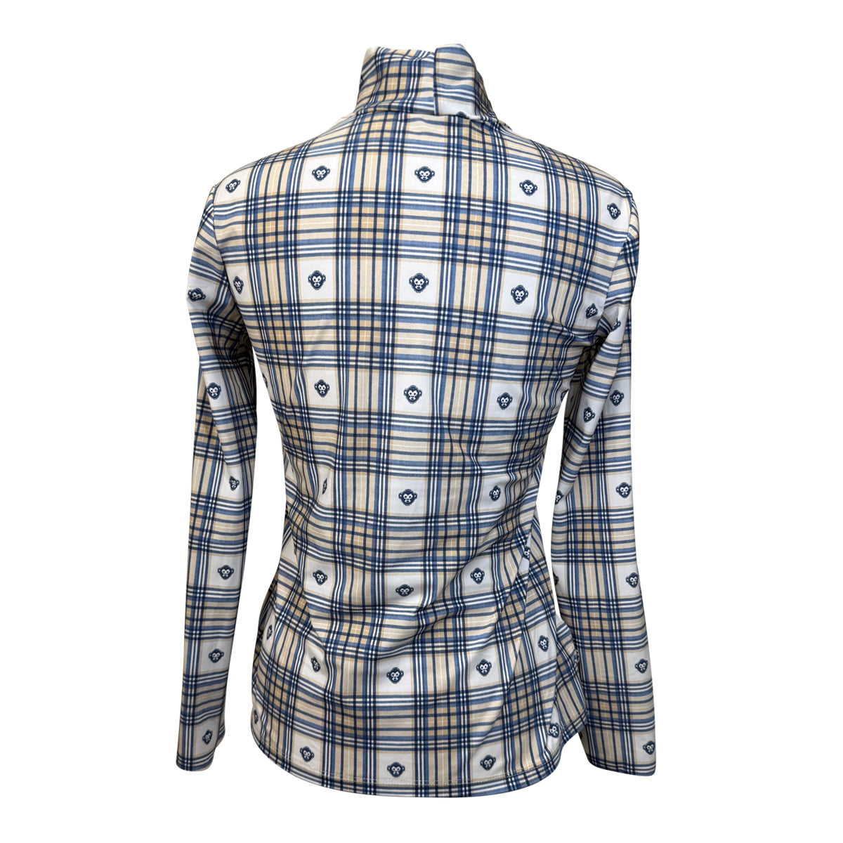 Callidae 'Tech Turtleneck' Long Sleeve Shirt in Monkey Plaid