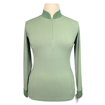 Halter Ego 'Roxana' Riding Shirt  in Sage/Hunter
