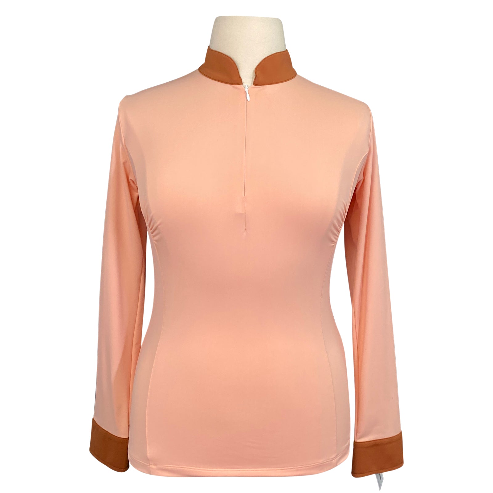 Halter Ego &#39;Roxana&#39; Riding Shirt  in Coral/Rust