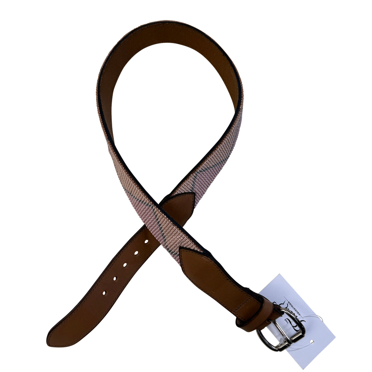 Horse-A-Porter Beaded Belt in Pink Triangle