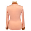Back of Halter Ego 'Roxana' Riding Shirt  in Coral/Rust