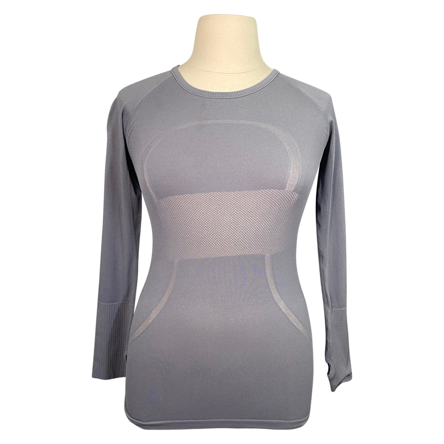 Halter Ego Seamless Riding Shirt  in Slate Grey