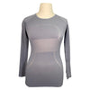 Halter Ego Seamless Riding Shirt  in Slate Grey