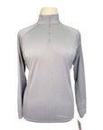 Ariat Girls Sunstopper 2.0 1/4 Zip Long Sleeve Shirt in Grey/White Polka Dots