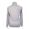 Ariat Girls Sunstopper 2.0 1/4 Zip Long Sleeve Shirt in Grey/White Polka Dots