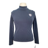 Asmar Equestrian 'Jackie' Ribbed Mockneck in Black/Burgundy
