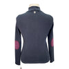 Asmar Equestrian 'Jackie' Ribbed Mockneck in Black/Burgundy
