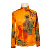 Espoir Quarter Zip Sun Shirt in Orange Design