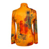 Espoir Quarter Zip Sun Shirt in Orange Design