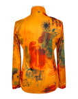 Espoir Quarter Zip Sun Shirt in Orange Design