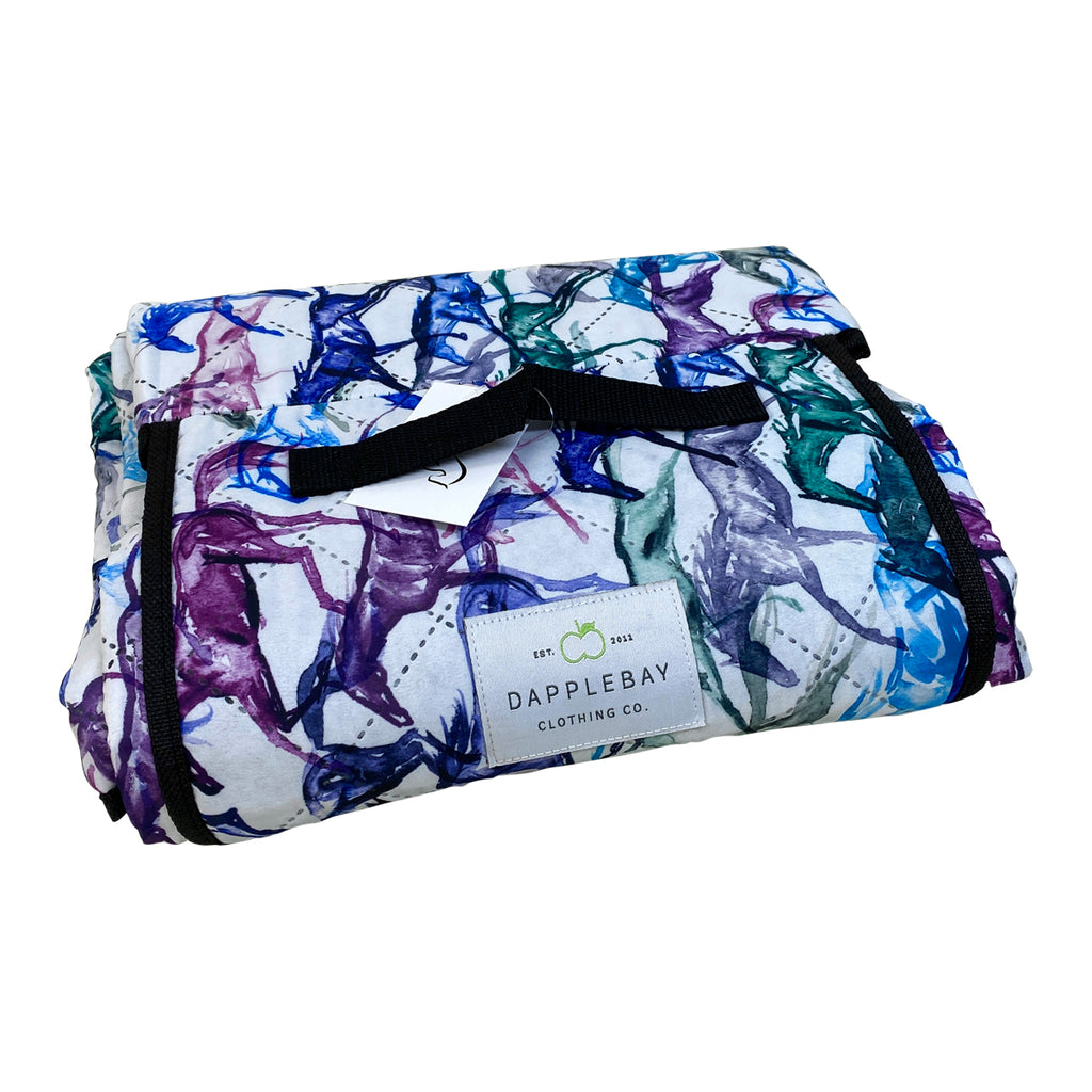 Dapplebay Co. Picnic Blanket in Colorful Gallop - One Size