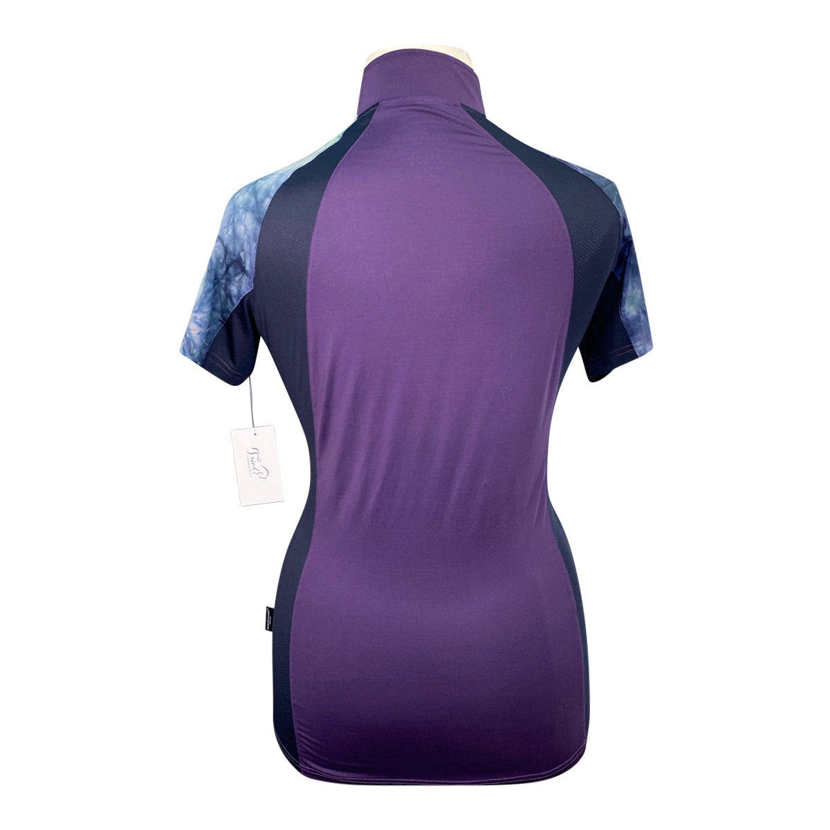 Horseware Women's Aveen Half Zip Short Sleeve Tech Top  in Purple/Blue