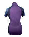 Horseware Women's Aveen Half Zip Short Sleeve Tech Top  in Purple/Blue