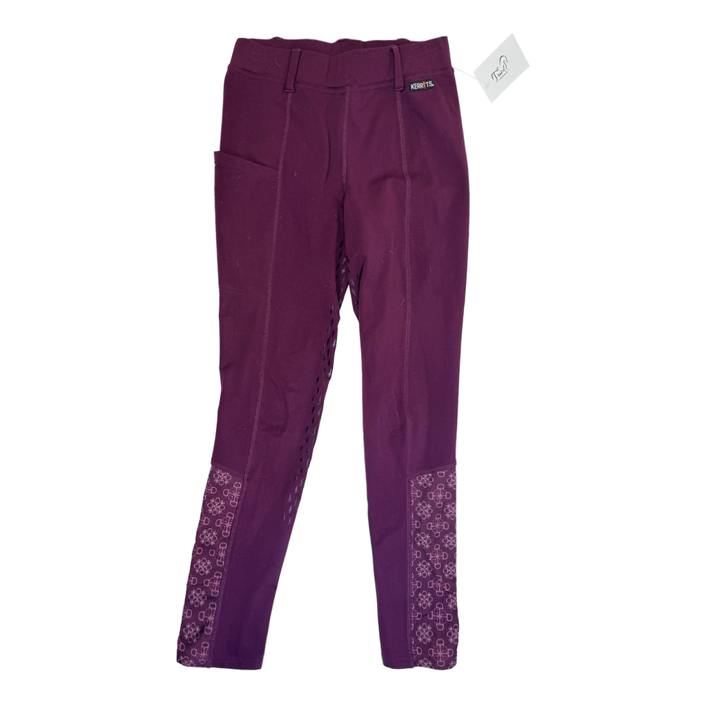 Kerrits Coolcore Silicone Full Leg Tights in Mulberry