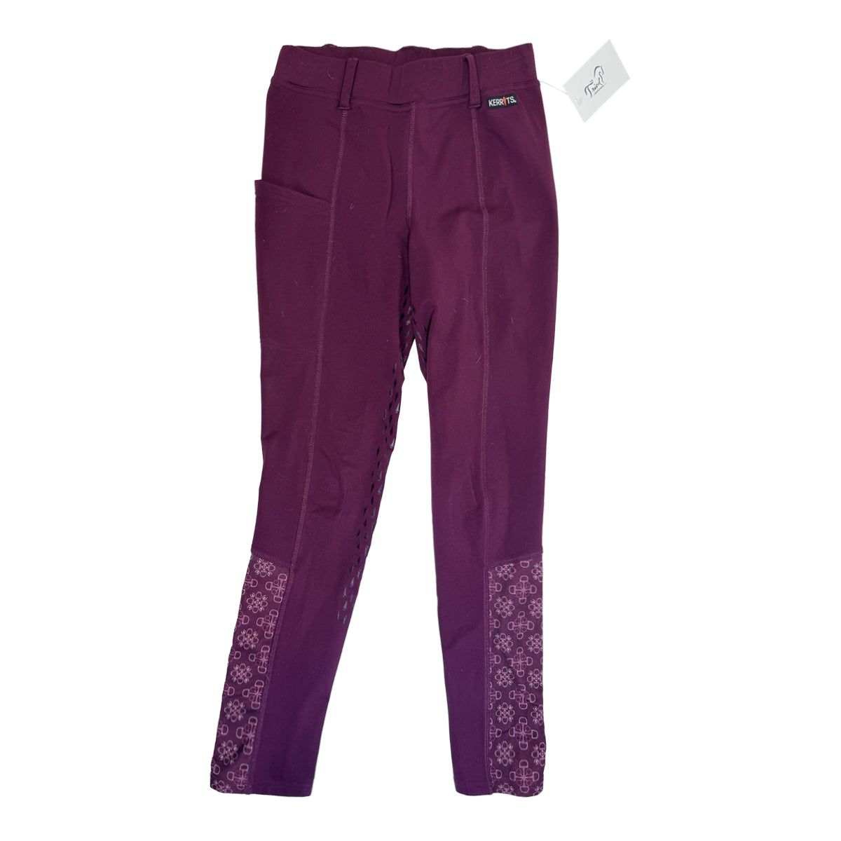 Kerrits Coolcore Silicone Full Leg Tights in Mulberry