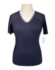 CALLIDAE The Short Sleeve Tech V Neck in Black