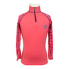 Front of LeMieux 'Mini' Kids Base Layer in Pink/Stars - Children's 11/12