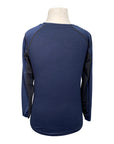 Kerrits Kids 'First Pass' Base Layer Top in Navy/ Sky Blue Horse