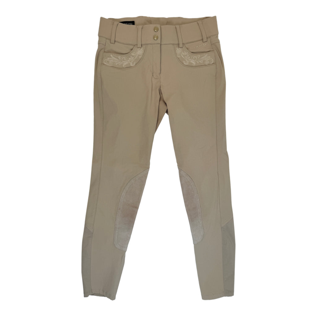 Ariat 'Olympia' Knee Patch Breeches in Tan