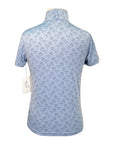 Kerrits 'Ice Fil Lite' Short Sleeve Sun Shirt in Light Blue/Navy Horses