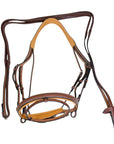 Butet Premium Flash Bridle in Gold/Tan w/ Reins - Full