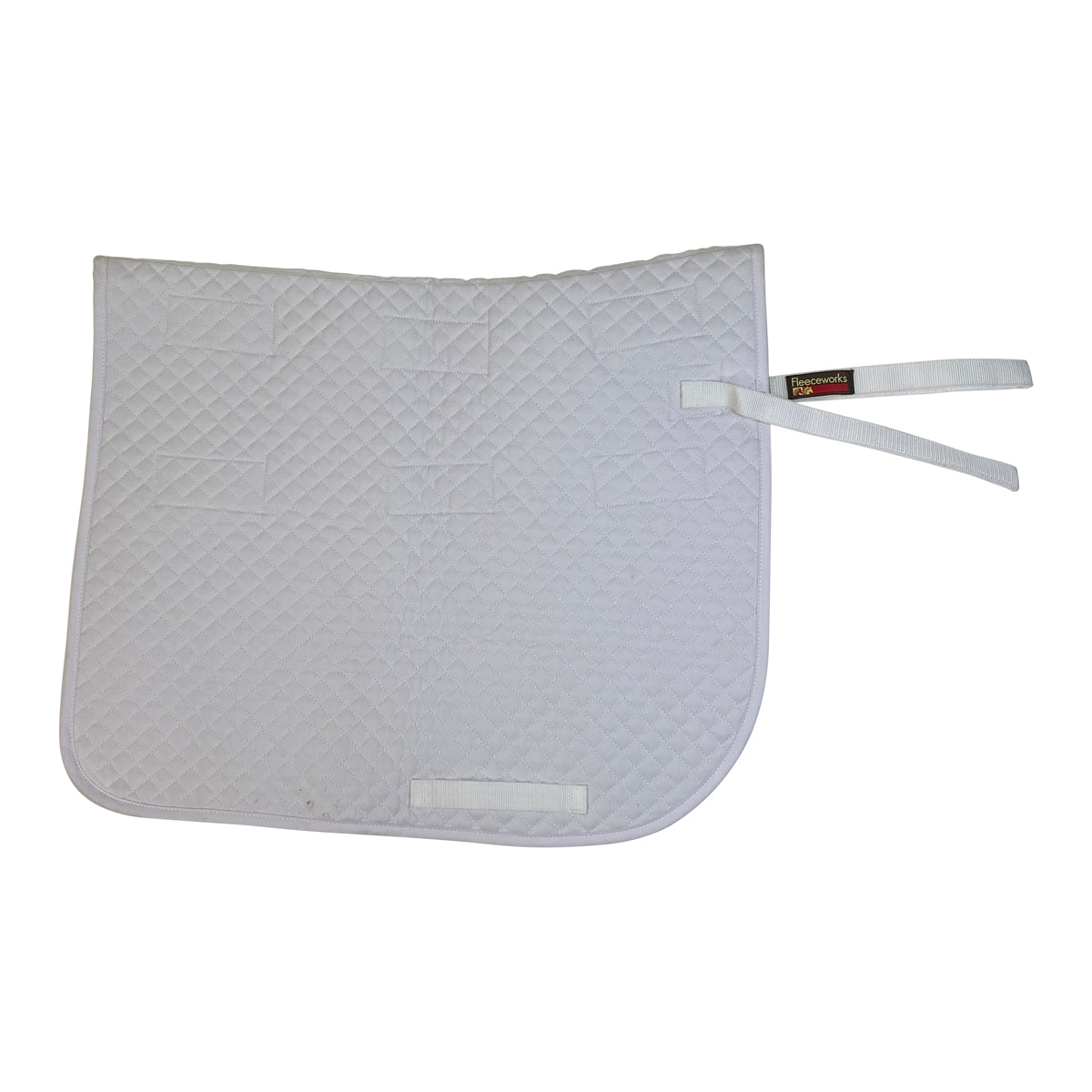 Fleeceworks Replacement Quilted Dressage Pad w/Velcro Web Only in White