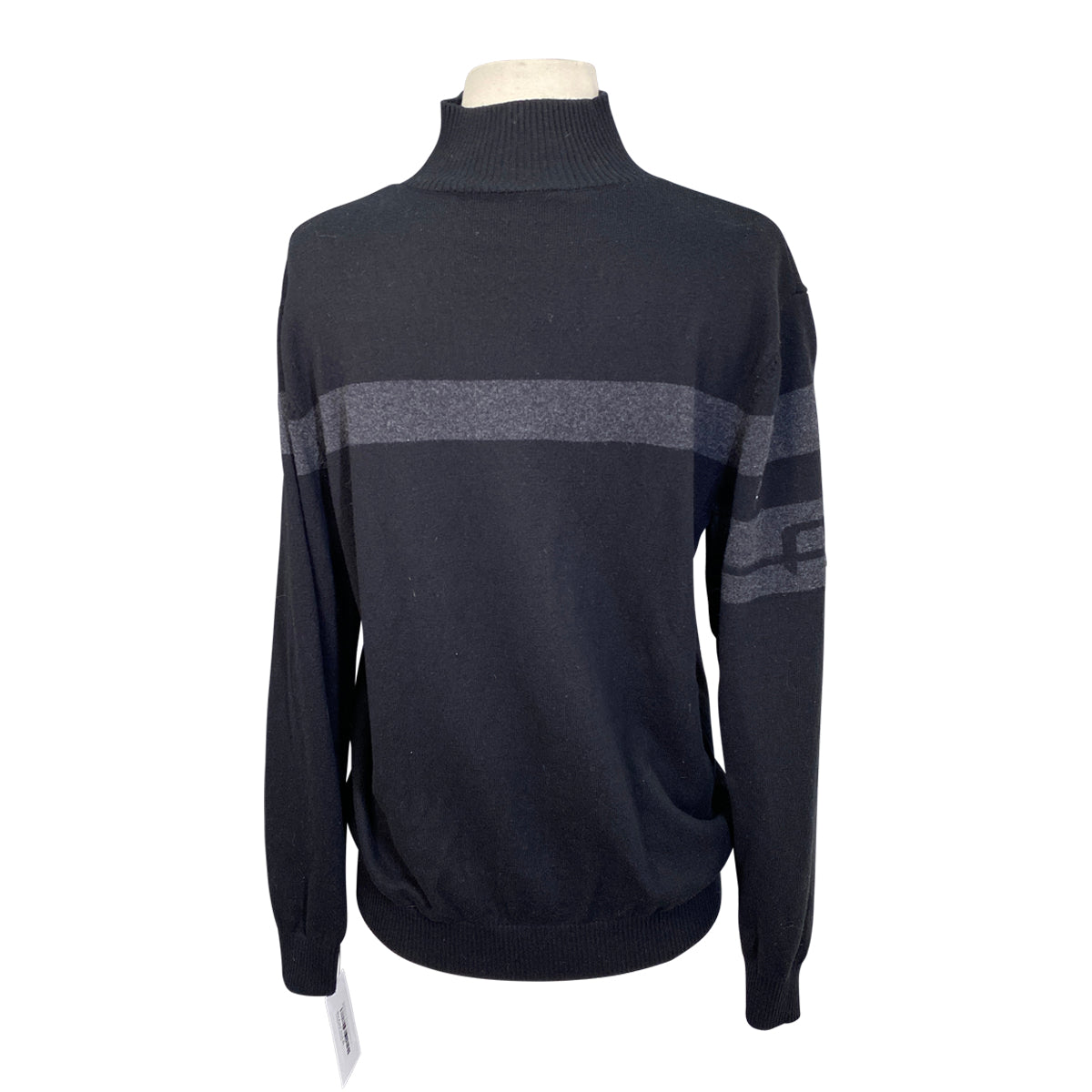 AA Platinum Quarter Zip Sweater in Black/Grey
