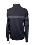AA Platinum Quarter Zip Sweater in Black/Grey