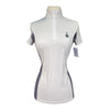 HR Farm Quick Dry Short Sleeve Shirt in White/Grey