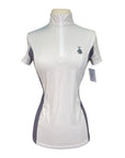 HR Farm Quick Dry Short Sleeve Shirt in White/Grey