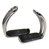 Ophena S Magnetic Safety Stirrups in Silver/Black - 5"