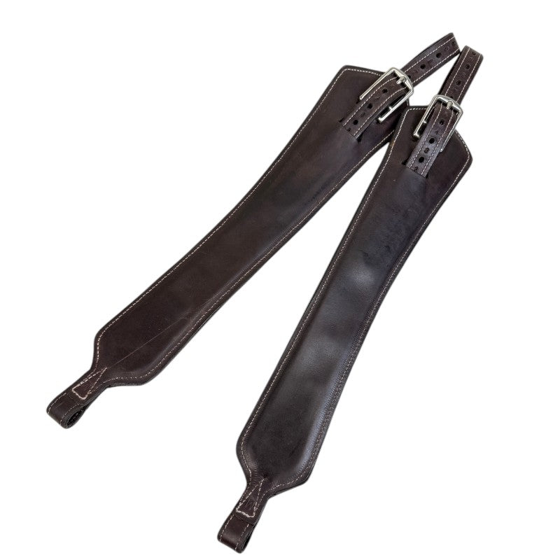 Forestier Wide Stirrup Leathers in Dark Brown - Medium