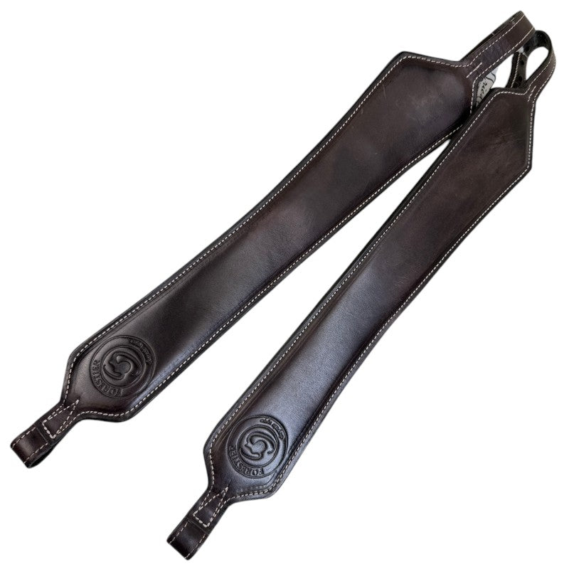 Forestier Wide Stirrup Leathers in Dark Brown - Medium