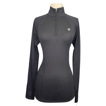 Ariat TEK Heat Series 1/4 Zip Shirt in Black