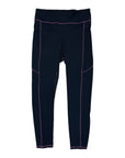 Front of Riding Sport 'Poppy' Full Seat Tights in Navy/Pink - Women's XL
