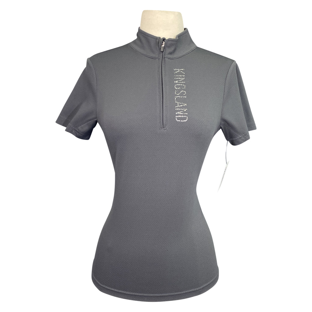 Front of Kingsland 'Wilmary' 1/2 Zip Training Shirt in Grey Asphalt - Women's Medium