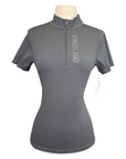 Front of Kingsland 'Wilmary' 1/2 Zip Training Shirt in Grey Asphalt - Women's Medium