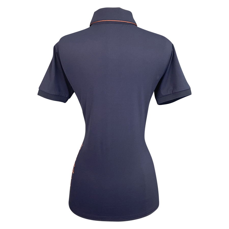 Kingsland 'Olena' Polo in Navy/Bronze