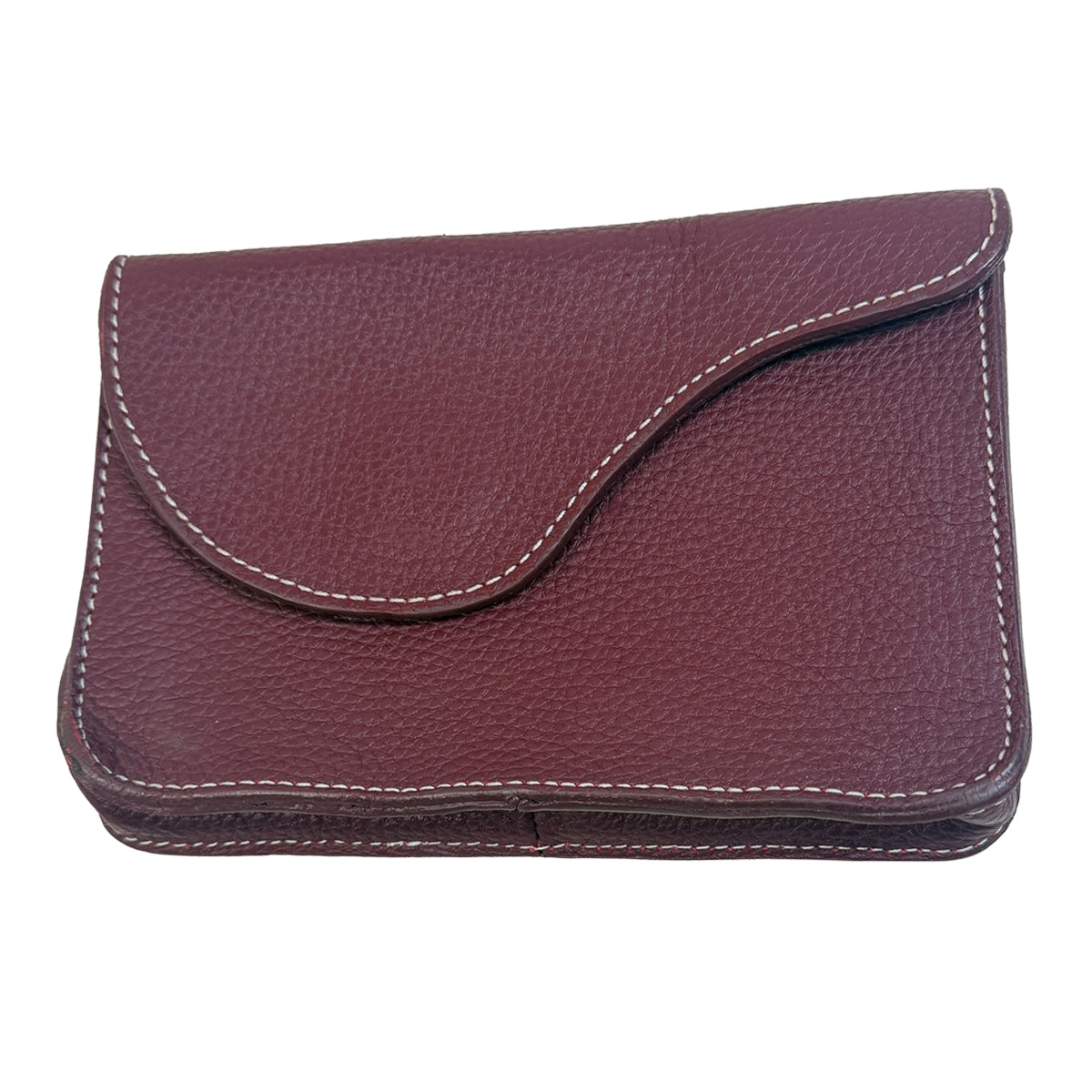 Oughton Paddock Pebbled Leather Belt Bag in Burgundy
