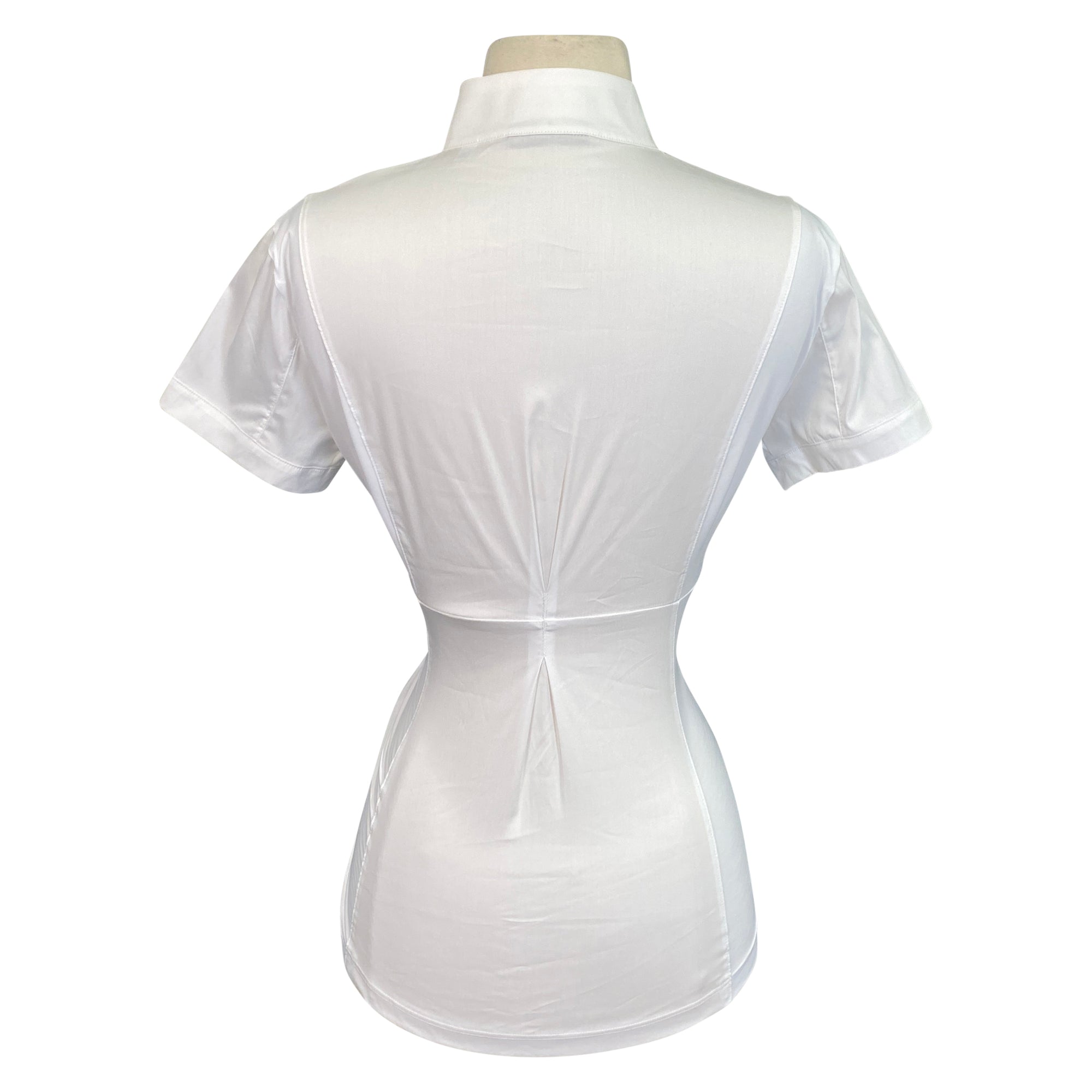 Back of Equiline 'Asia' Competition Shirt in White - Women's IT 44 (US 10/Medium)