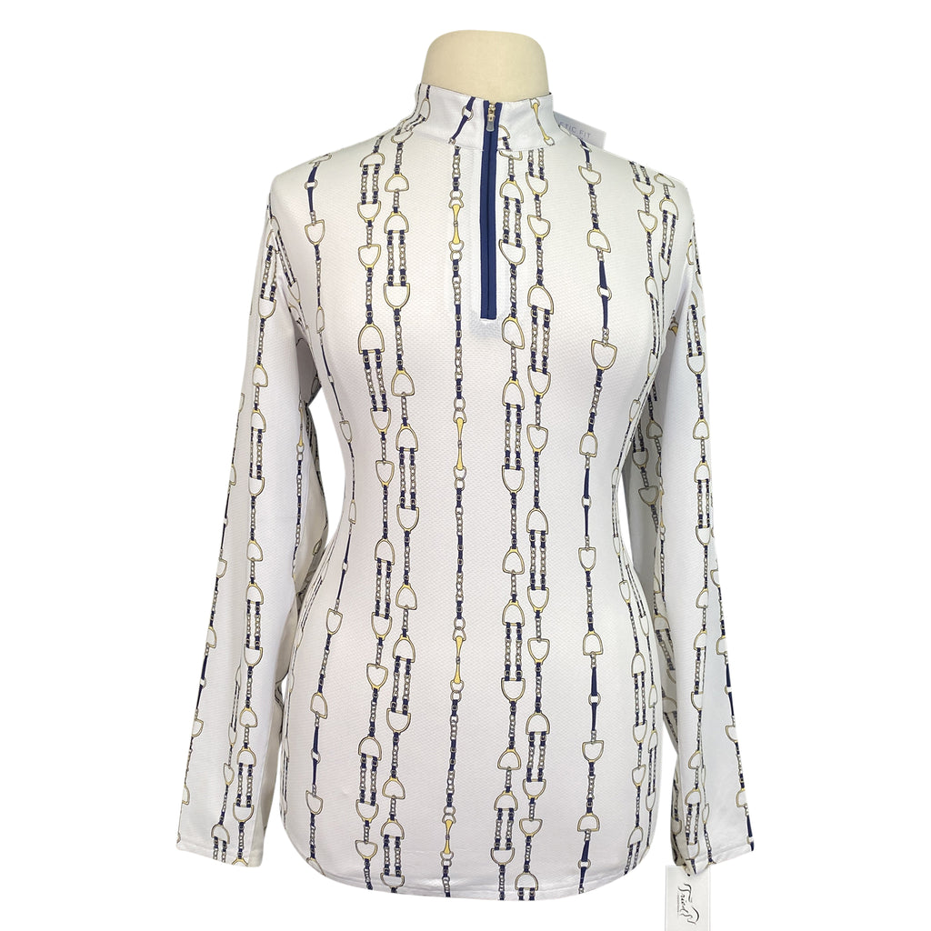 SanSoleil Sunshirt in White/Blue Stirrup