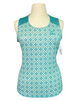 Riding Sport Ladies’ Air Cool Print Tank Top in Mint/Green Horseshoes