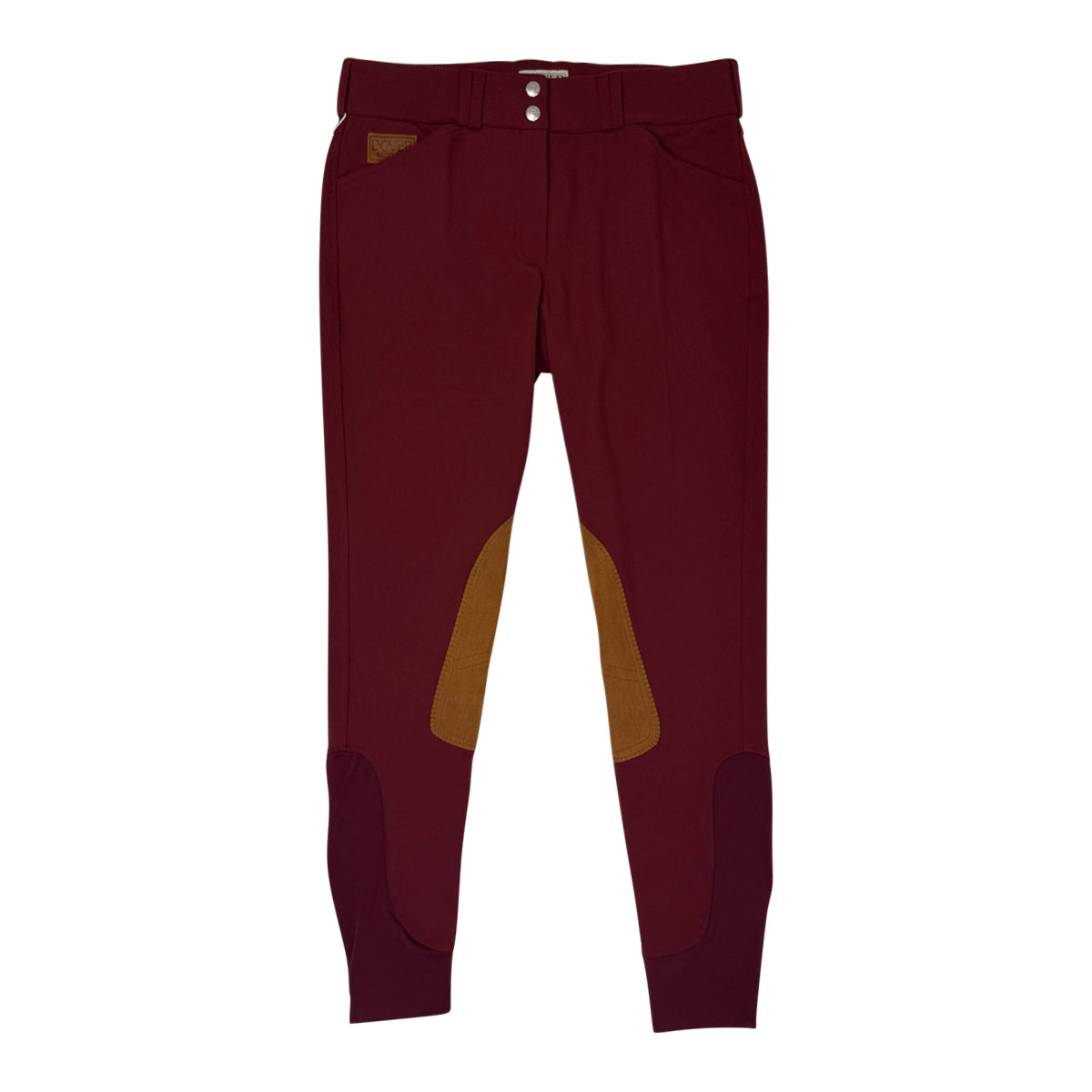 Dover Saddlery 'Dalton' Classic Knee Patch Breeches in Maroon